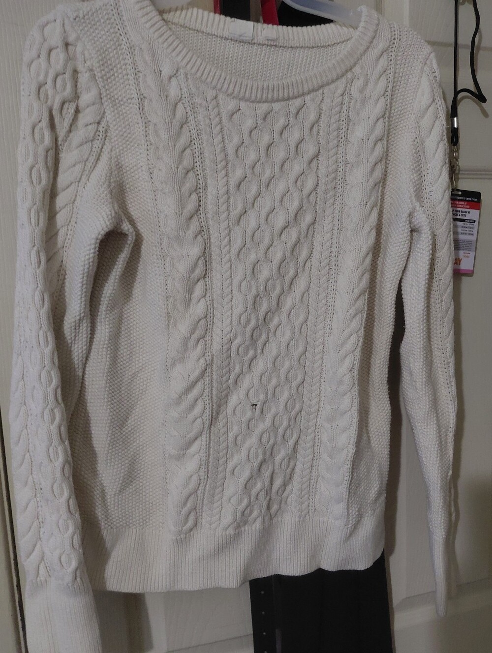Vintage GAP Cream Cable Fisherman Crewneck Sweater From The 90s